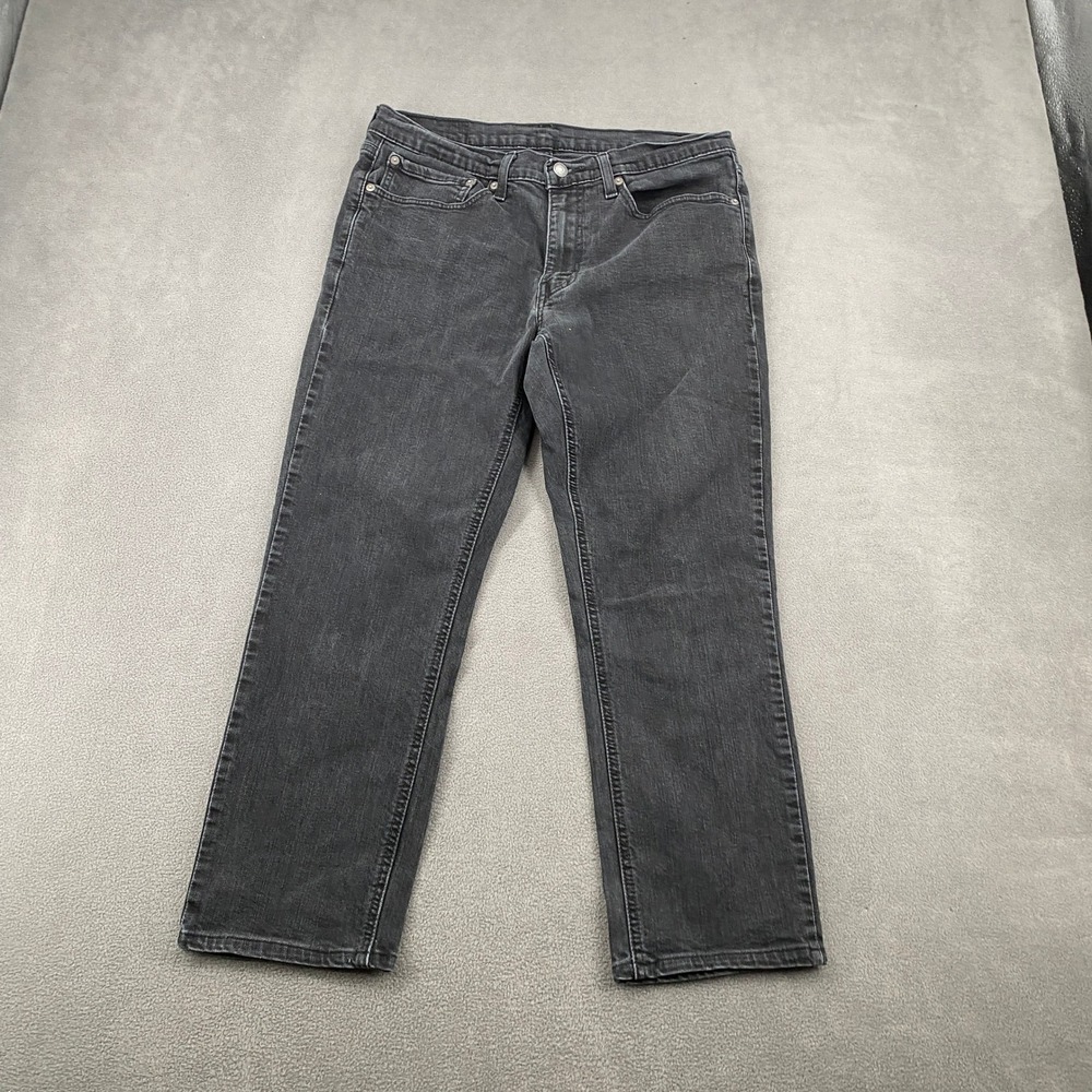 Levis 541 Athletic Taper Mens Black Denim Jeans 34x30 Faded Wash 5292